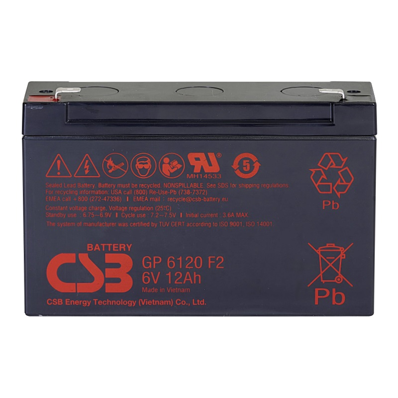 Аккумулятор CSB GP 6120 (6В | 12Ач) Аккумулятор CSB GP 6120 (6В | 12Ач)