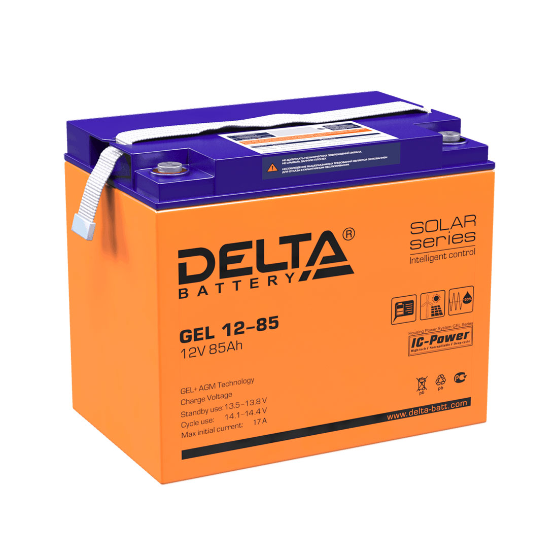 Аккумулятор Delta GEL 12-85 Аккумулятор Delta GEL 12-85